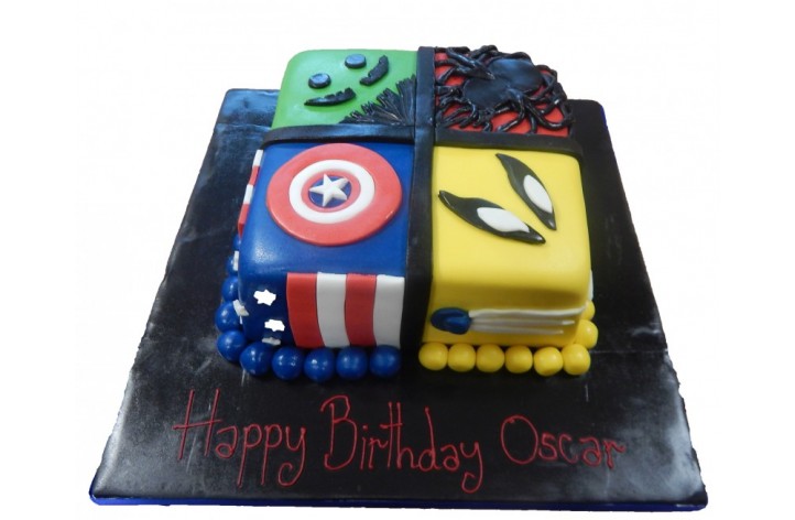 Marvel Comic Character Cake